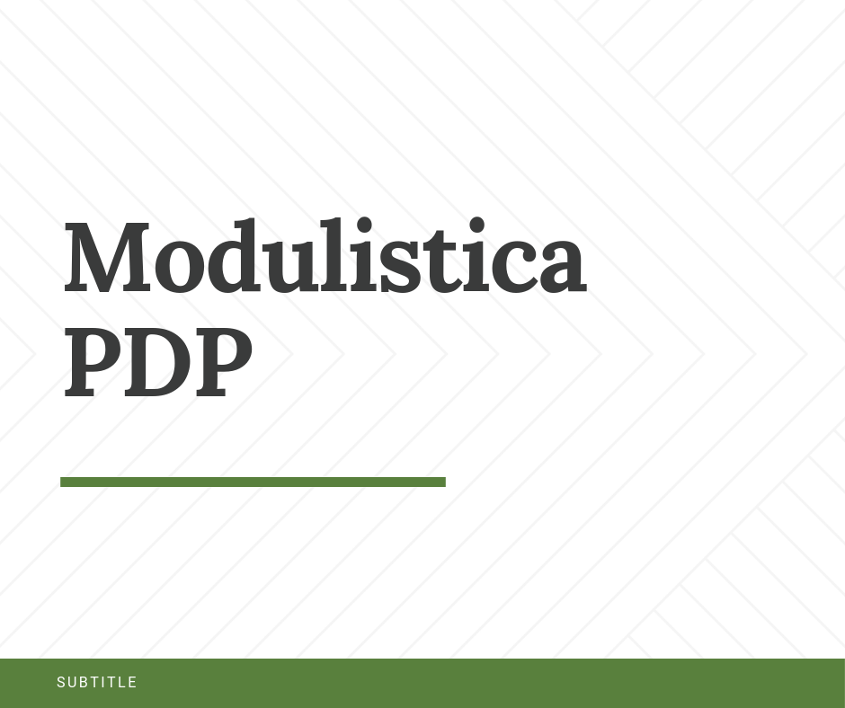 MODULISTICA PDP