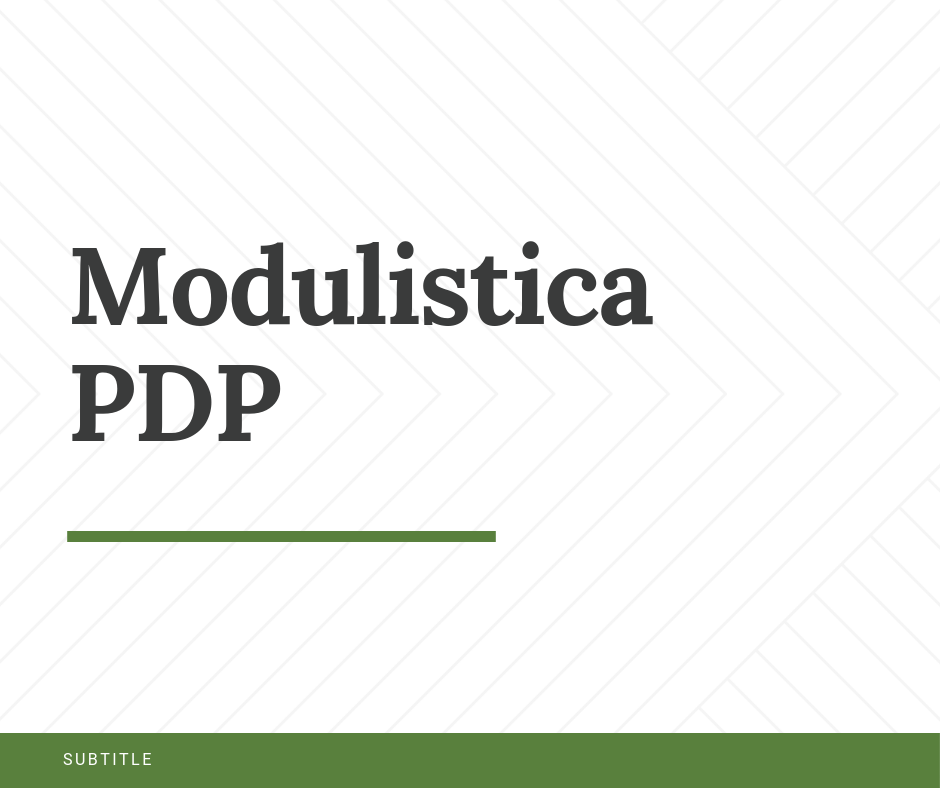 MODULISTICA PDP 